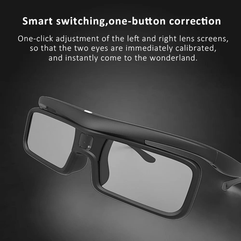 2025 Hot Link Active Shutter 3D Glasses USB Rechargeable Eyeglasses For Home Cinema DLP Projector Eyewear Not For All TV_voghion.com