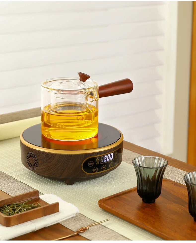 Electric Ceramic Tea Stove Small Household Glass Pot Tea Maker Boiling Water and Light Stove Non Electromagnetic