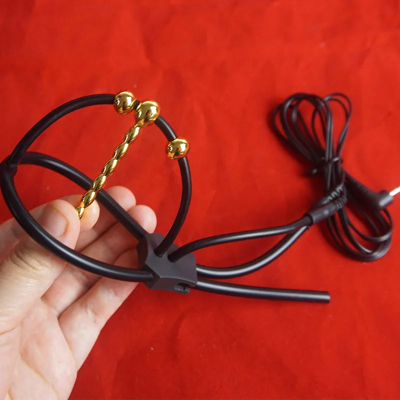 E stimulation Estim Electrostimulator Men Electro Shock Bdsm Glans Penis Ring Electric Sex Electrosex Electroshock E stim Sound