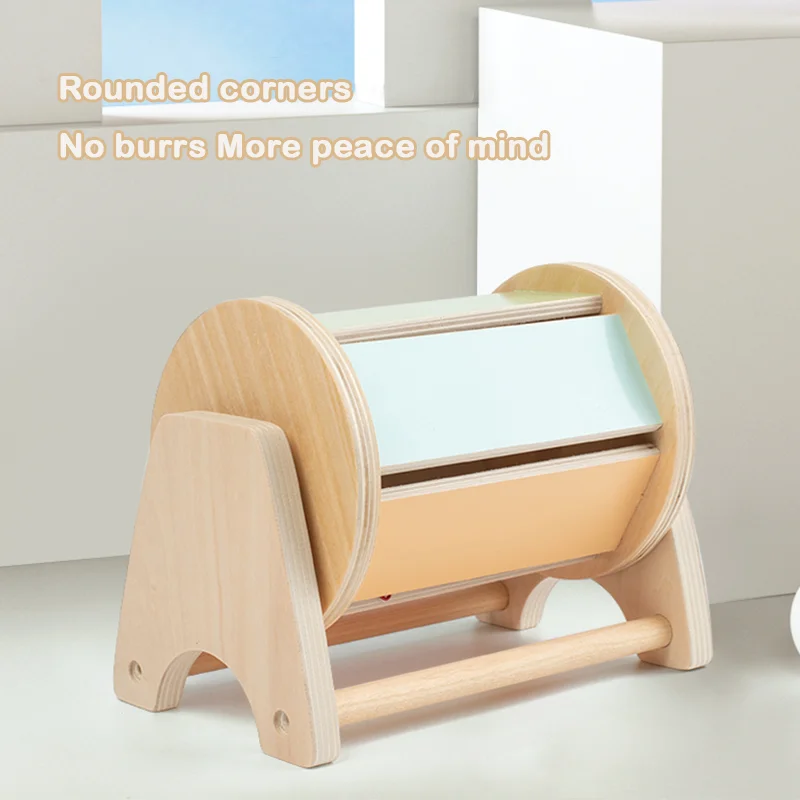 Montessori Wooden Early Learning Toys, Intellectual Development, Drawer/Target Box/Coin Box/Textile Drum, 6-24 Months 4