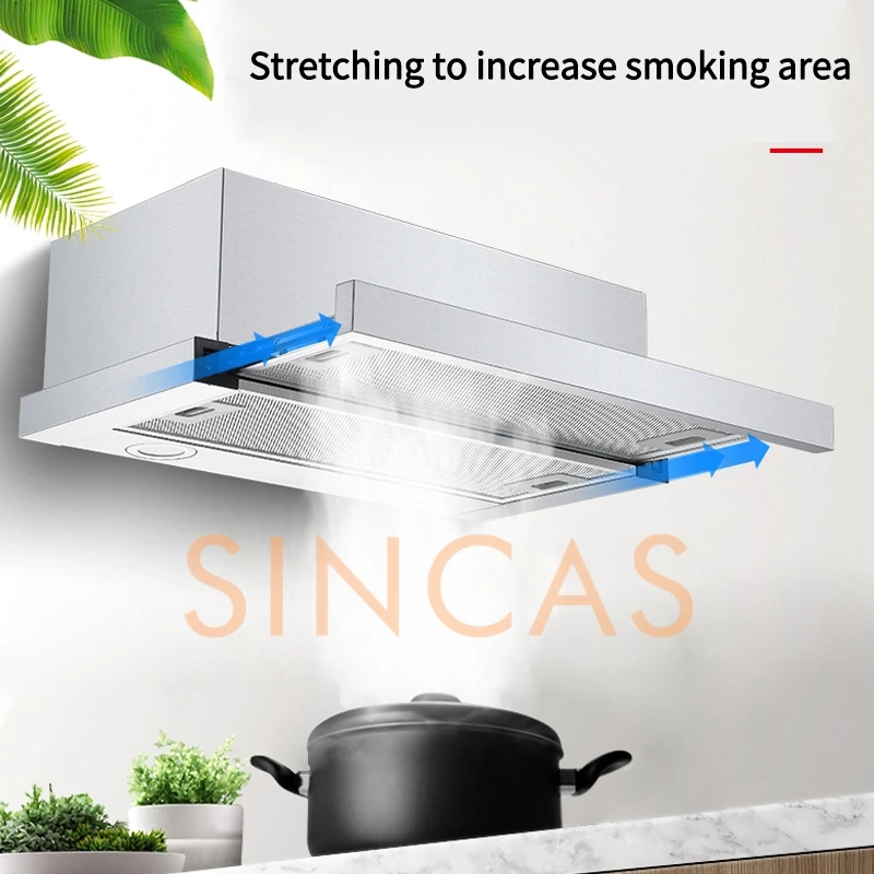 Range Hood For Kitchen Rental RoomTop Suction Kitchen Drainage Kitchen Ventilator Large Suction Exhaust Hood Pull  Easy to Clean 3