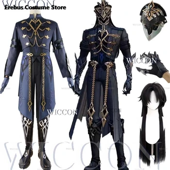 The Captain Cosplay Costume Il Capitano Wig Outfit Genshin Impact Boots Anime Fatui Mask Style Halloween Party Roleplay Suit