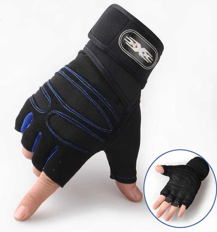 Description Picture 6 of itemFitness Gloves Fitness Heavyweight Training Gloves Men's Fitness Half Finger Non-slip Gloves Wrist Lifting Exercises