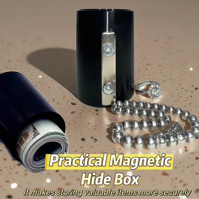 Mini Magnetic Key Box Hidden Car Bottom Anti-rust Multi-function Outdoor Home Anti-theft GPS Camouflage Device 2