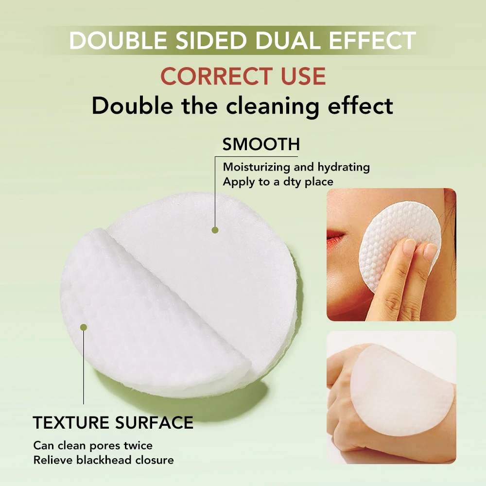 100PCS Korean Skin Care Cleansing Pad Centella Asiatica Deep Hydrating Moisturizing Toner Cotton Pads Face Pad Makeup Tools