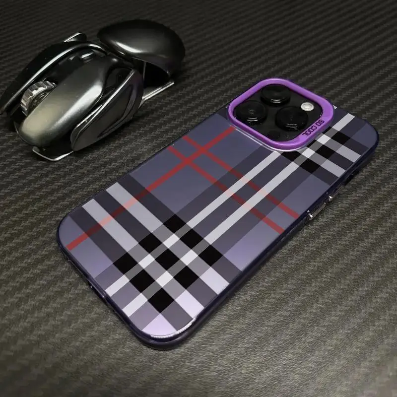 Fashionable Classic Plaid Pattern Phone Case For iPhone 17 16 15 14 13 12 11 Pro Max XR XS MAX 7 8 PLUS MIN INS Shockproof Cover 2