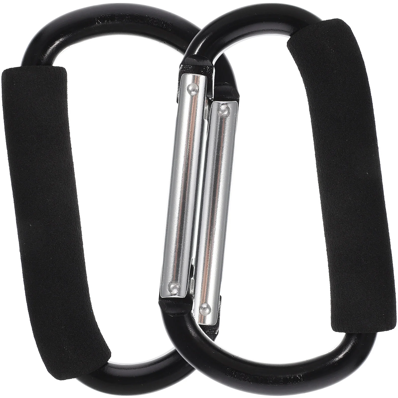 

2 Pcs Cart Hook Practical Stroller Hangers Supplies Aluminum Alloy Outdoor Carabiners