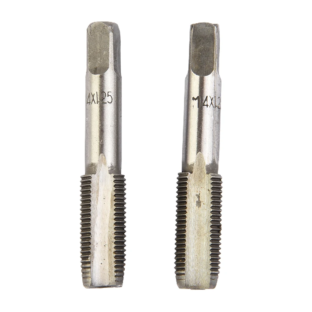 2개의 탭 및 다이스 세트 HSS 미터법 테이퍼 탭 14mm X 1.25 미터법 테이퍼 및 M14x1.25mm 피치 금속 가공용 오른나사산 공구