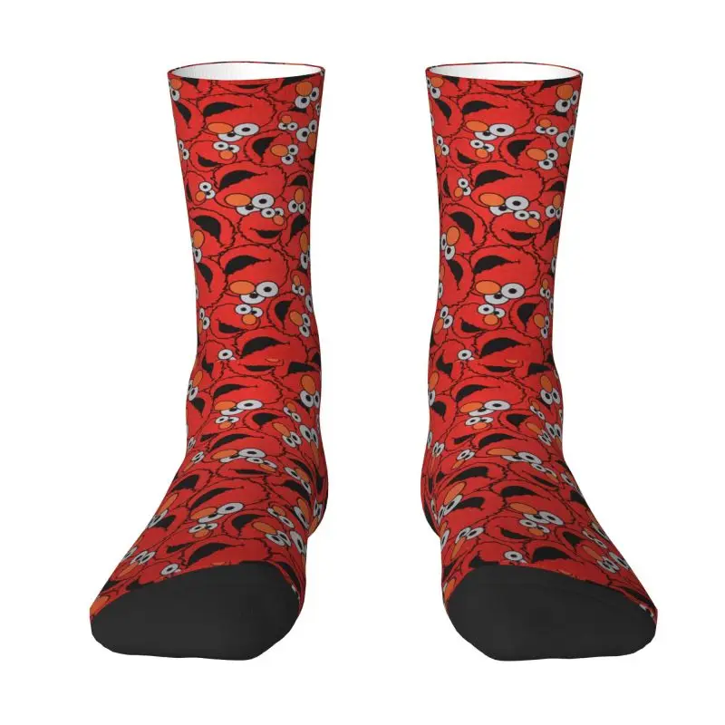 Good Red Cartoon Sesames Street Dress Socks Calzini Da Uomo Warm Fashion Happy Cookie Monster Crew