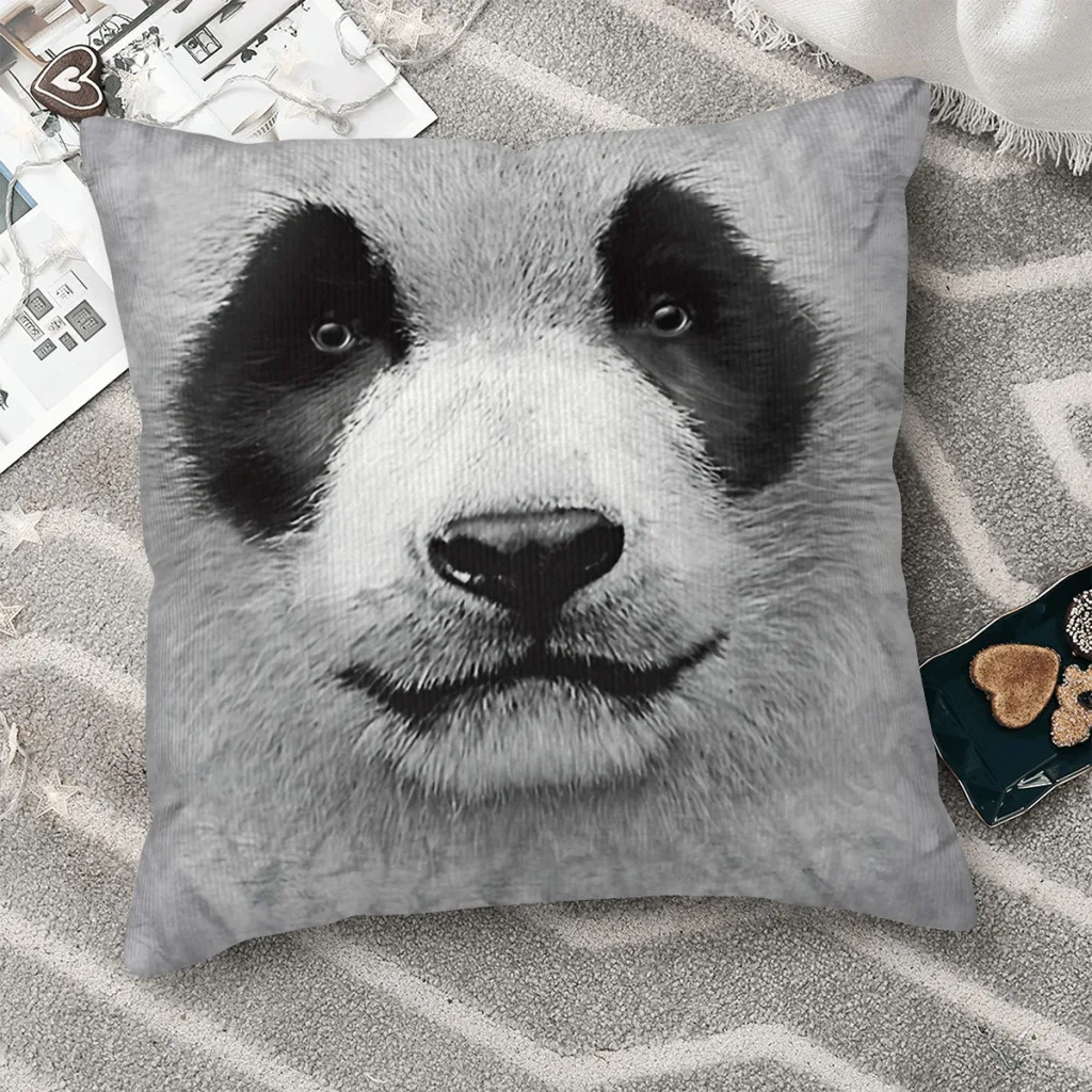 

Big Face Panda Cute Animal Hug Pillowcase Backpack Cojines Bedroom DIY Printed Car Coussin Covers Decorative