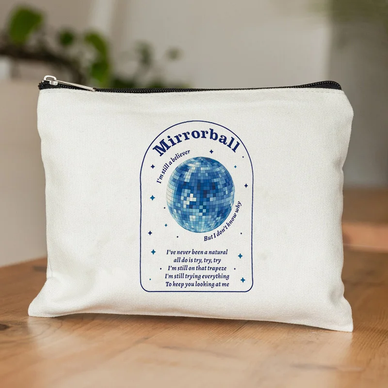 

Mirrorball Taylor фольклорная косметичка, модная дорожная сумка для хранения, подарок для фанатов Тейлор, тканевые сумки для макияжа, косметика, музыка, Merch