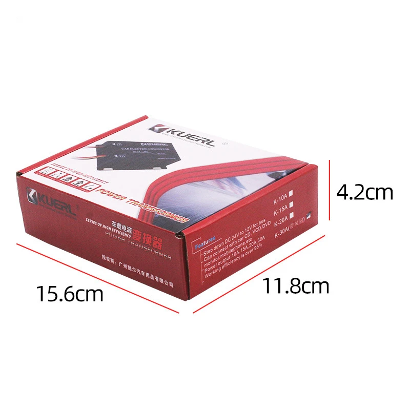 DC24V To DC12V Voltage Reducer 24V To 12V High-Power 30A Vehicle Power Converter