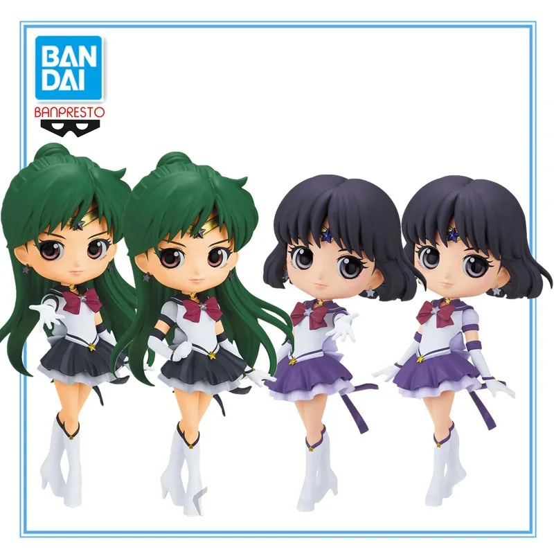 

Original Anime Figures Sailor Moon Meiou Setsuna Qposket Sailor Saturn Tomoe Hotaru Qposket PVC Toys Action Bandai Collector