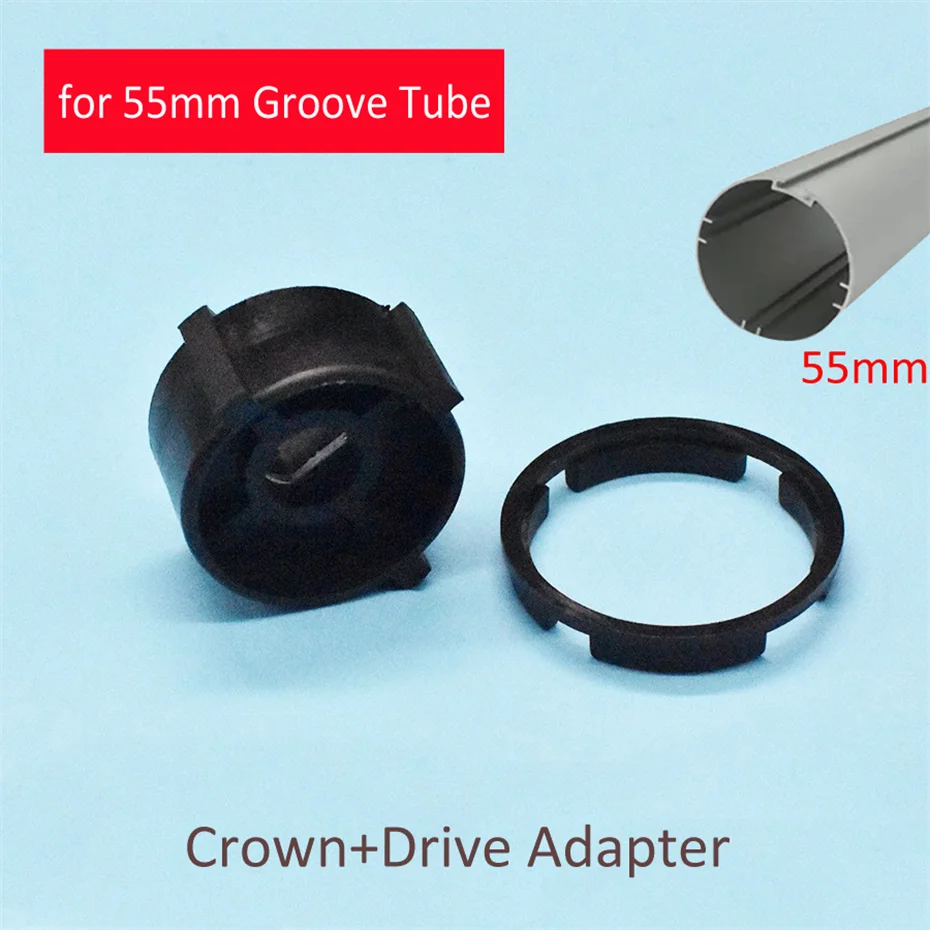 

2PCS Crown+2PCS Drive Adapter for Motorized Rolling Blinds,for A-OK/Dooya/Tuya tubular motor of Diameter 45mm,Dia 55mm Tube