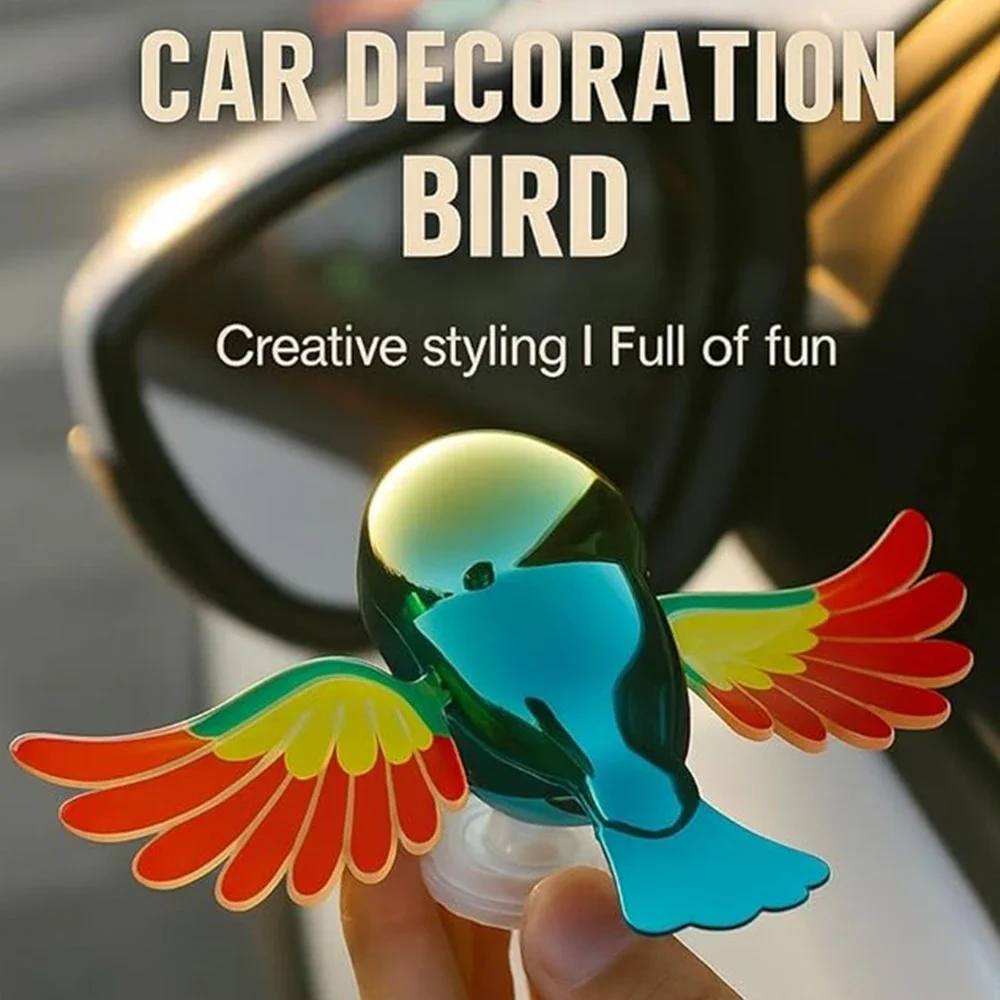 Wind-activated Flapping Wing Bird Car Decoration