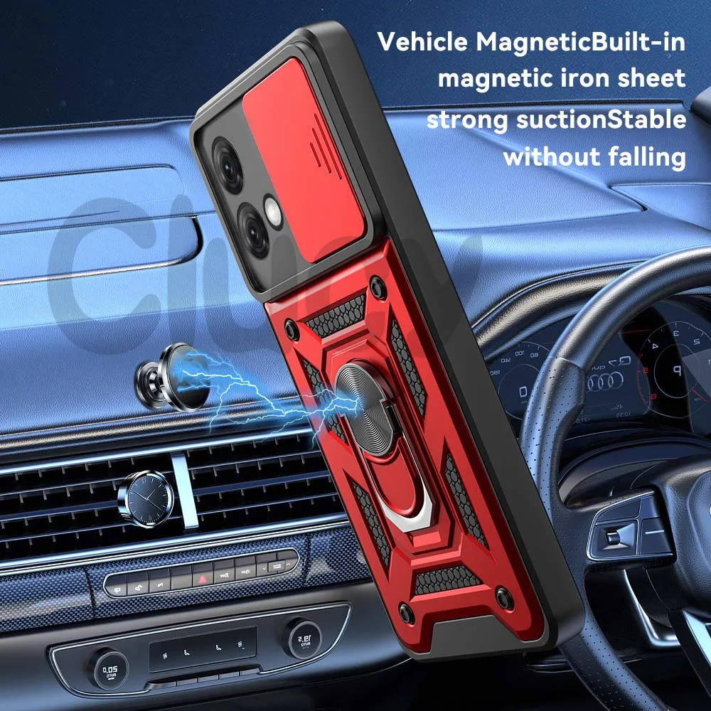 Shockproof Armor Protective Phone Case with Slide Camera Cover