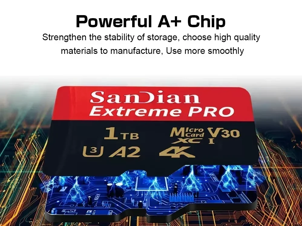 2026 1TB 메모리 카드 512GB 마이크로 TF SD 카드 128GB 256GB 마이크로 TF SD 고속 U3 미니 TF 카드 휴대폰/카메라/맥용