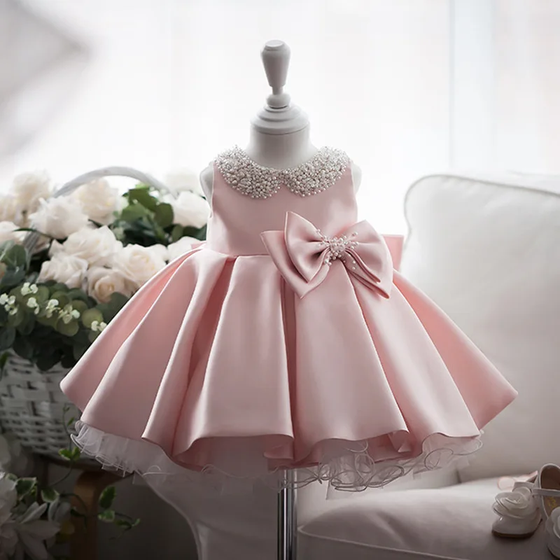 

Kids Clothes Baby Girl Chlid Dress Ball Gown Birthday Dress for Newborn Clothing Bow Princess Dress Party 1 Year Dresses