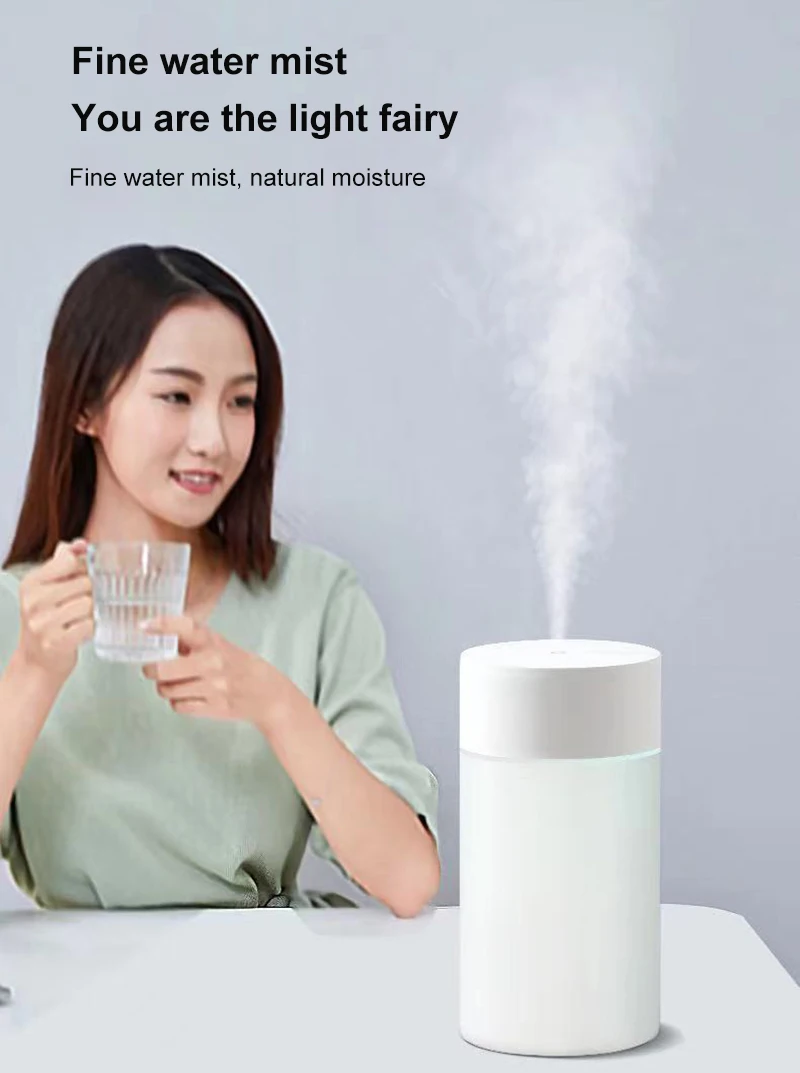 Description Picture 6 of item260ML USB Ultrasonic Air Humidifier LED Lamp Mini Essential Oil Diffuser Car Purifier Aroma Anion Mist Maker With Light + Fan