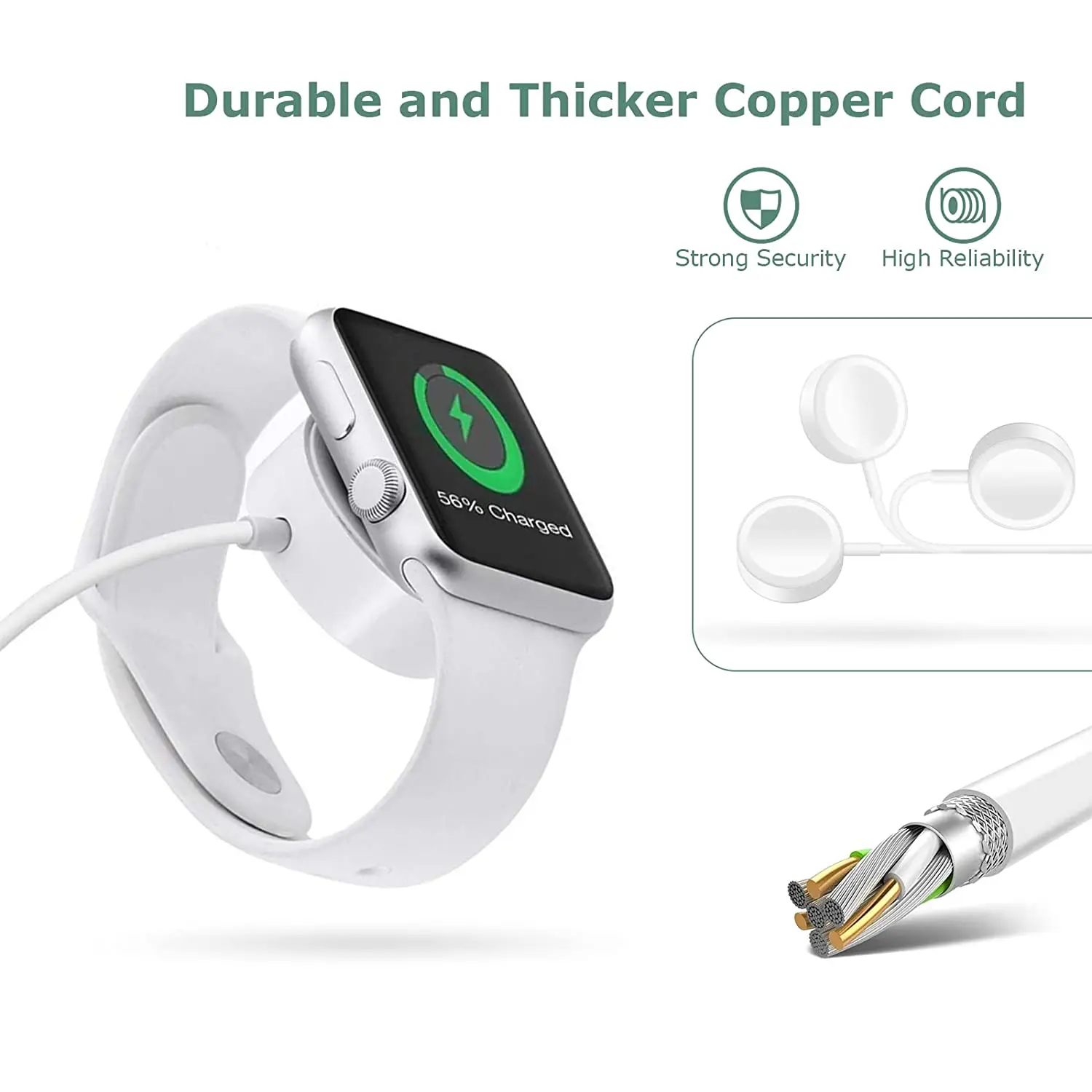 Watch Charger for iWatch Portable Wireless Charging Cable Compatible with Apple Watch Series SE/7/6/5/4/3/2/1