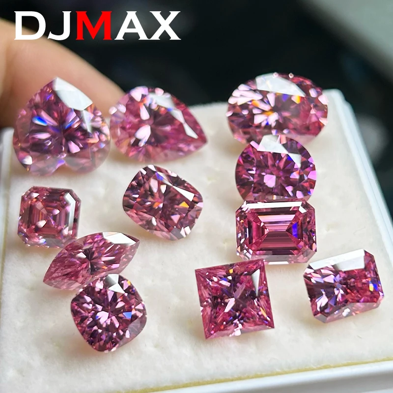 Pink Moissanite Diamond VVS1 Clarity Wholesale Round / Oval / Pear / Radiant / Emerald / Heart / Princess / Cushion / Asscher 4
