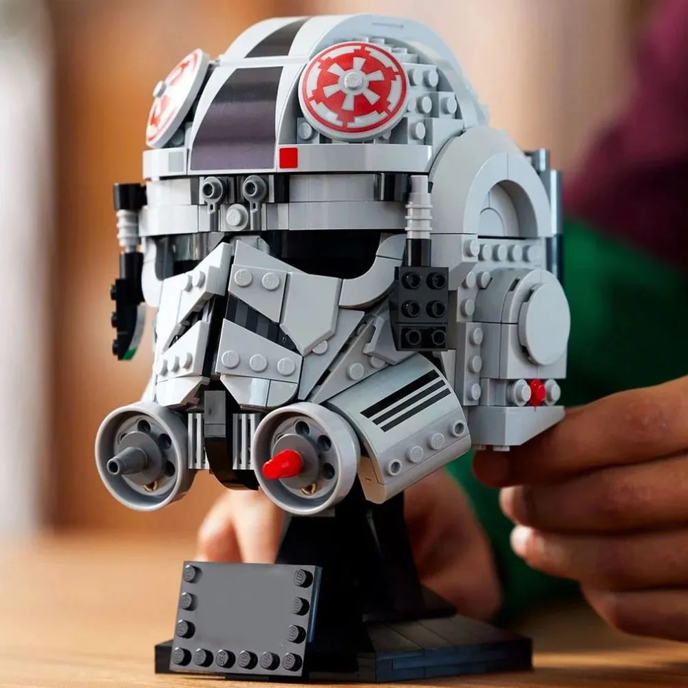 MOC AT-AT Driver Helmet Building Blocks Bricks Diy Creative Assembly Model Decor