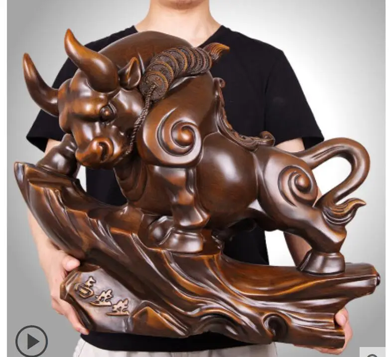 Ornamenti Per Bovini Artigianato Decor Seiko Design Medium Coffee Wall Street Bovini Wall Street Feroce Bull Ox Figure Statue Più A Lungo