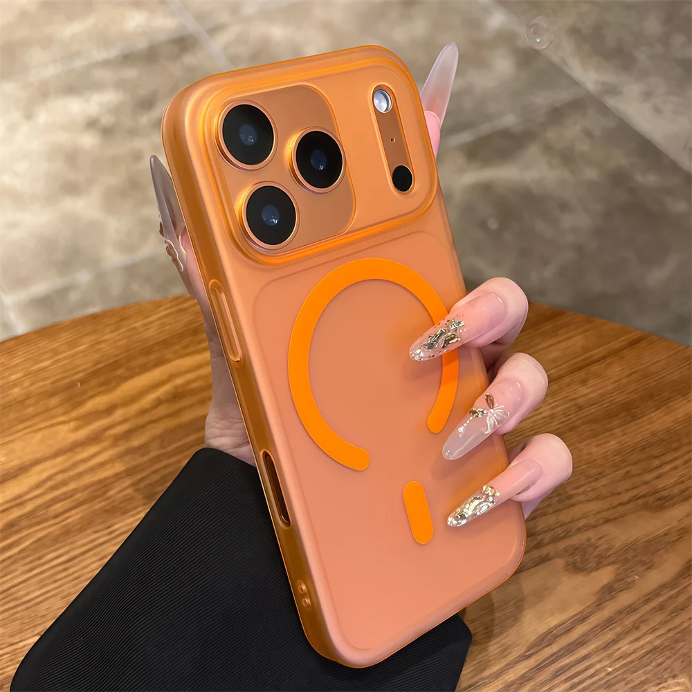 Matte Clear Ultra Slim Wireless Charging Phone Case - Solid Color Cover