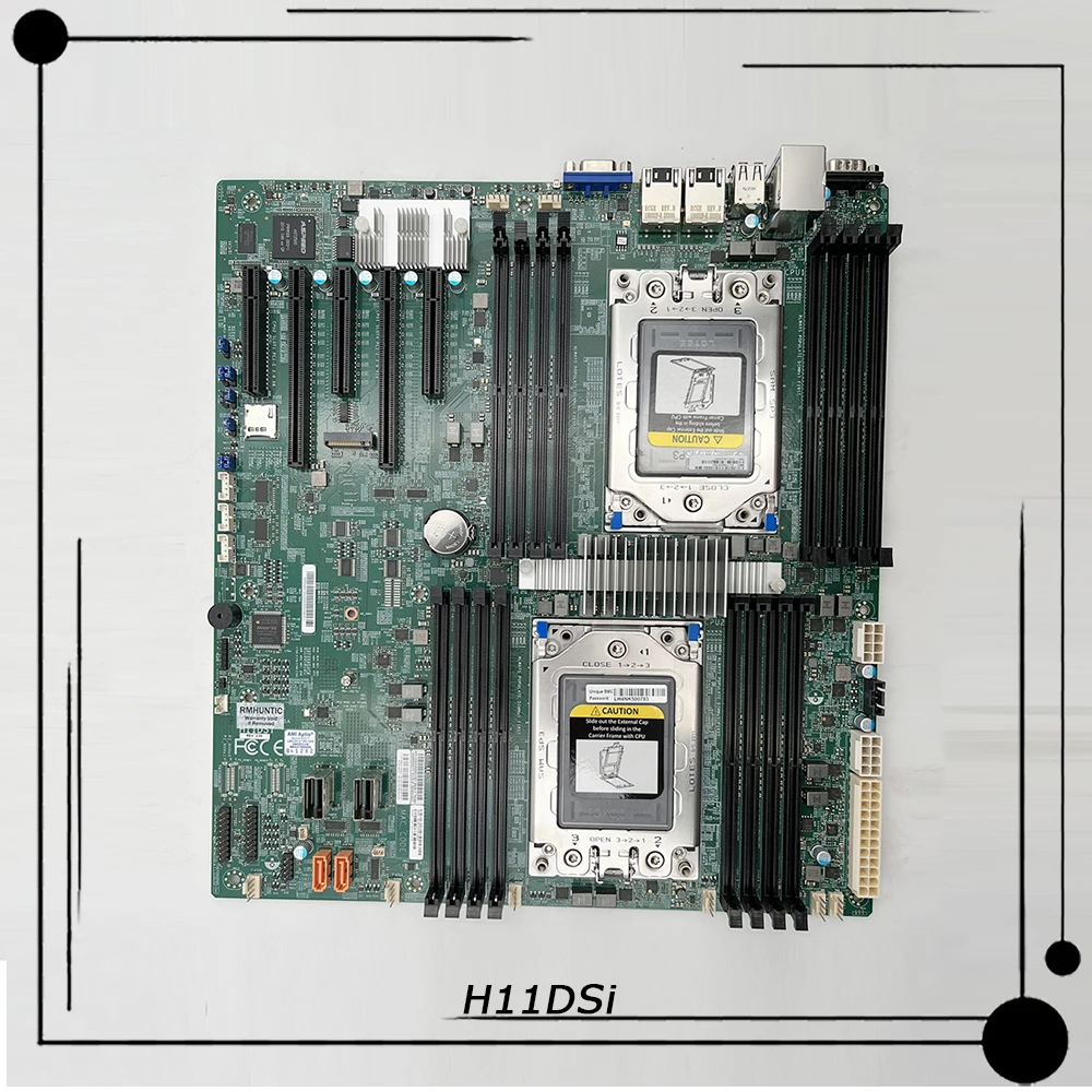 

H11DSi For Supermicro Dual-socket Server E-ATX Motherboard PCI-E 3.0 DDR4 Support EPYC7001/7002 100% Tested Fast Ship