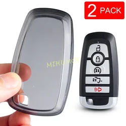 Transparent Car Key Fob Protective Cover and Remote Shell (2x Key Case (Black))