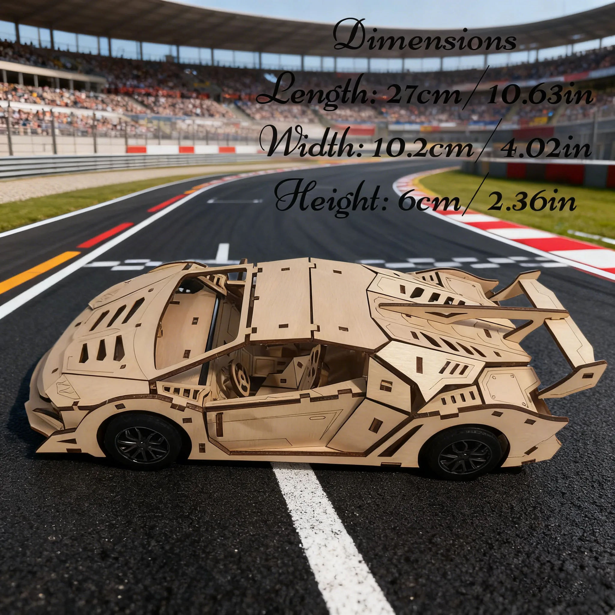 Wooden Sports Car Puzzle – DIY Assembly Kit 6