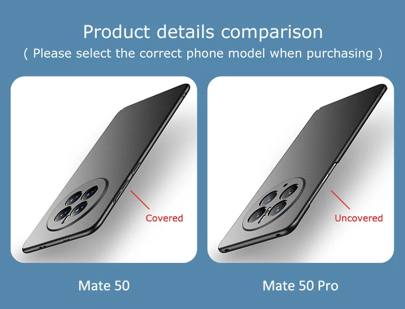 Huawei – coque rigide antichoc pour PC, étui léger, Ultra mince, mat, Mate50 Mate 40 50 60 Pro_voghion.com
