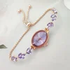 New Elegant Watch for Women Rhinestone Inlaid for Clover Lady Watches Oval Fashion Quartz Wristwatch Bracelet Clocks Reloj Mujer 1