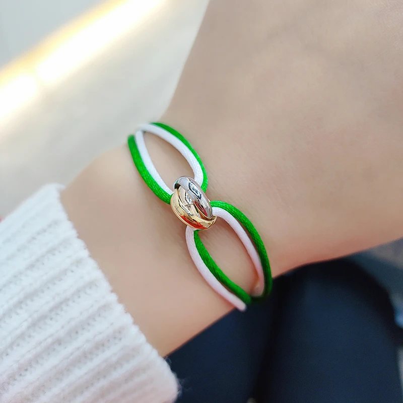 Fashion Rope Bracelet with Creative Colorblock Design - Men's & Women's Accessory Gift
