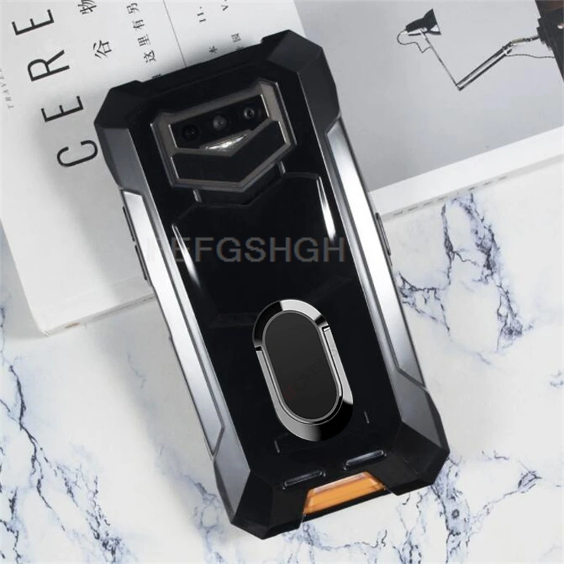 Premium TPU Soft Silicone Phone Cover with Back Ring Holder Bracket