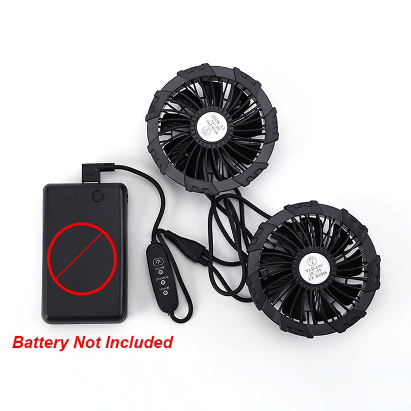 Air-Conditioning Clothing Fan Set DC5V Brushless 3-Speed USB Cable For Outdoor Work/Sports/Fishing/Construction Cooling Down