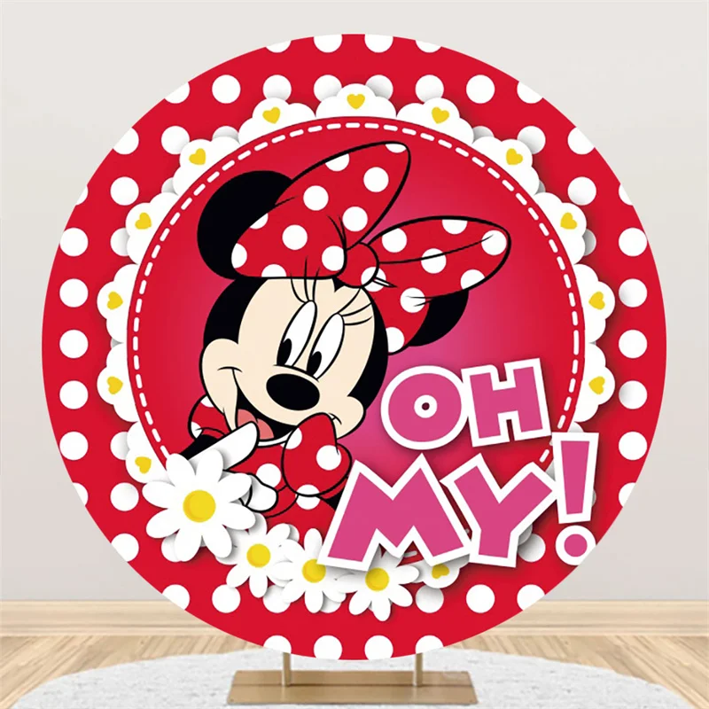 Wedding Backdrop Custom Background Disney Minnie Mickey Rounded Mickey Mouse Decoration Childrens Birthday Party Bac