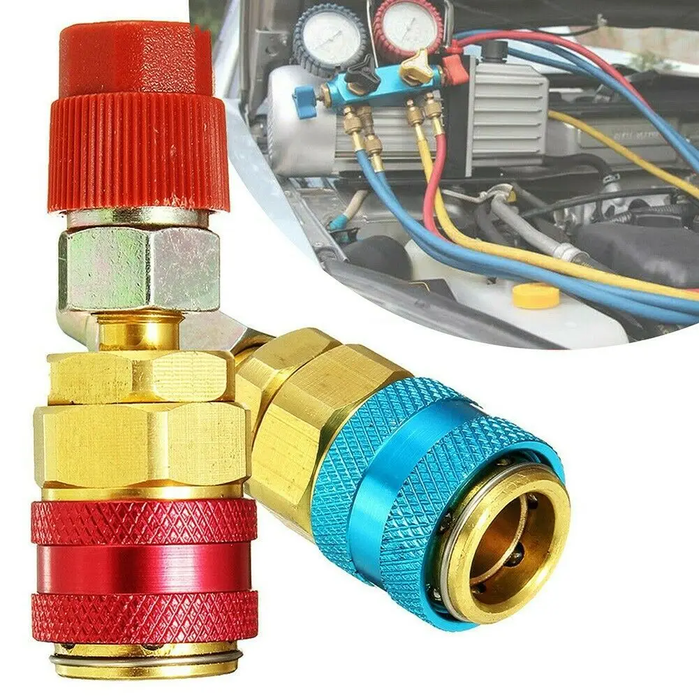 

Brand New Durable High Quality Quick Coupler Extension Adapters Parts Replacements 2 Pcs Air Condition With Cap