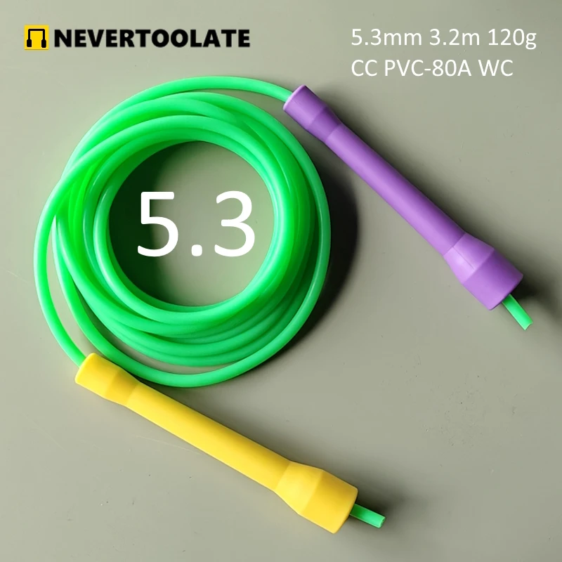 3.5 meters total rope length (3.2m in between) 5.3mm PVC ROPE CC HANDLE skipping jump rope speed rope  fitness 2