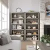 New 5 Tier Bookcase, Farmhouse Book Shelf with Storage, 71" Tall Book Case Wooden 5 Shelf Bookcase for Home Office, Living Room 4