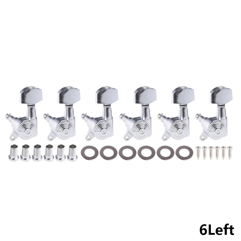 

6Pcs 6L 3R+3L Guitar Locking Tuners, 1:18 Lock String Tuning for Key Pegs Machine Heads for LP SG Guit Drop Shipping