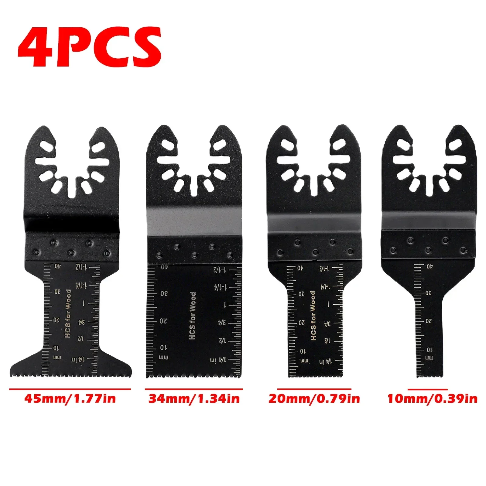 Oscillating Saw Blade Renovator MultiTool Circular Saw Blade Power Parts 4pcs/Set 10/20/34/45mm For Wood Metal PVC Power Cutting