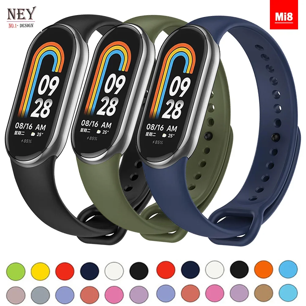 Silicone Sport Strap for Smart Band - Durable Rubber Bracelet Accessory