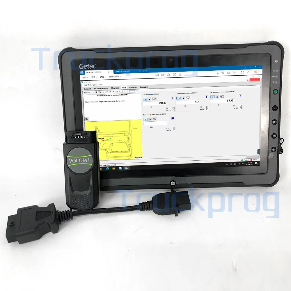 Per Volvo Vocom Ii Mini 88894200 Heavy Duty Truck Diagnostic Vocom 2 88894200 Per Volvo Truck Diagnostic Tool + Getac Tablet