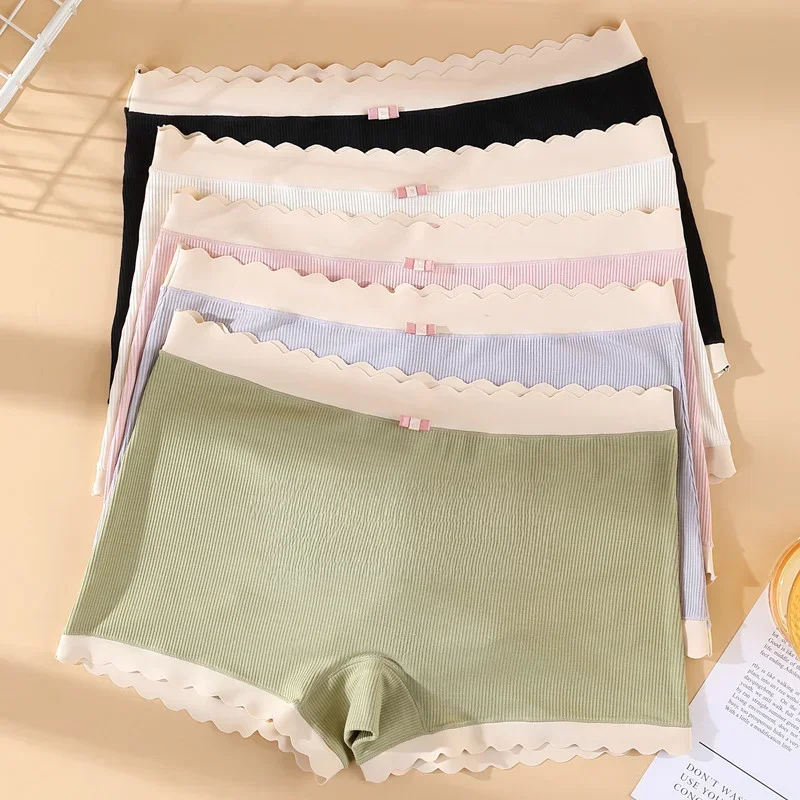 Hot Cotton Panties Women's Boxer Pants Plus Size Fashion Traceless Safety Pants Sexy Lace Boxer Woman Underwear seamless panties cotton panties