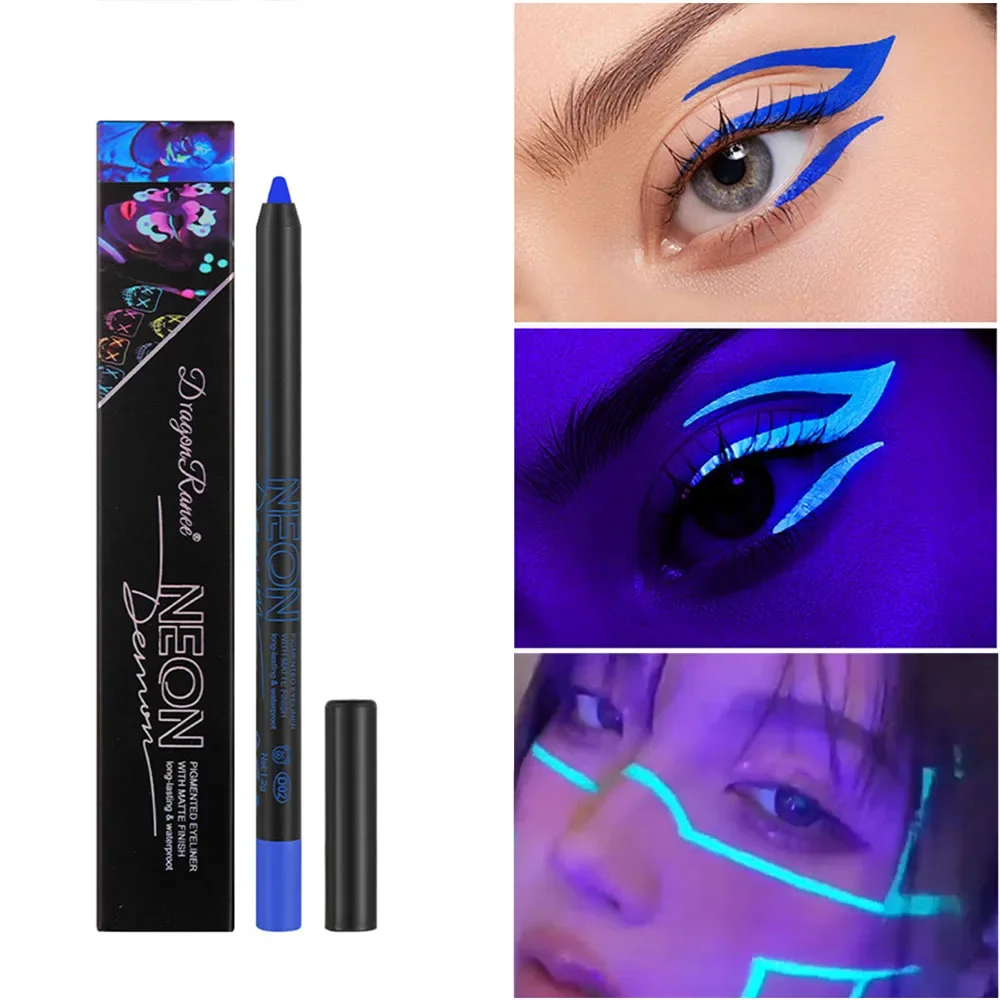 Fluorescent Eyeliner 6 Colors UV Waterproof and Sweat Resistant Eyeliner Gel Makeup Eyeshadow Stick Face Painting Pen Cosmetics Eyeliner pencils liquid eyeliner eyeliner pen eyeliner stamps powder eyeliner