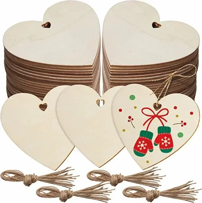 Unfinished Wooden Hearts Blank Wood Slices 2-8cm Wooden Circle Discs For  Diy Painting Wedding Party Gift Label Hang Tag Cards - Wood Diy Crafts -  AliExpress