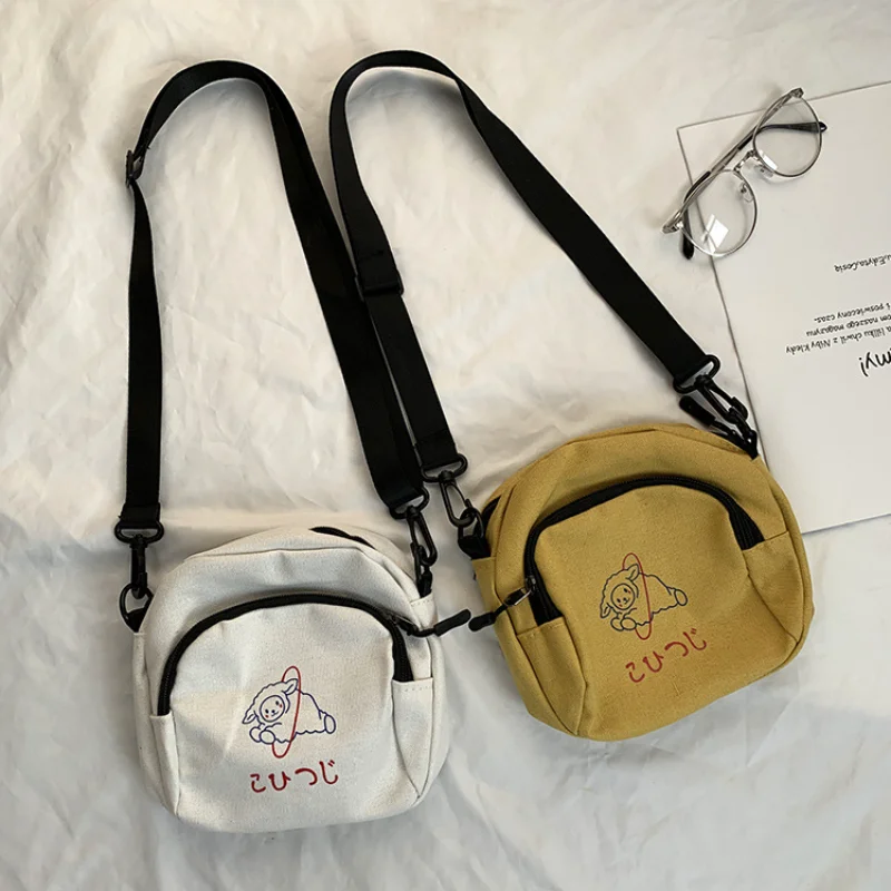 

Youda Ladies New Style Canvas Mini Shoulderbag for Unisex Simple Crossbody Bag Casual Couple Phone Pouch Messenger Bags