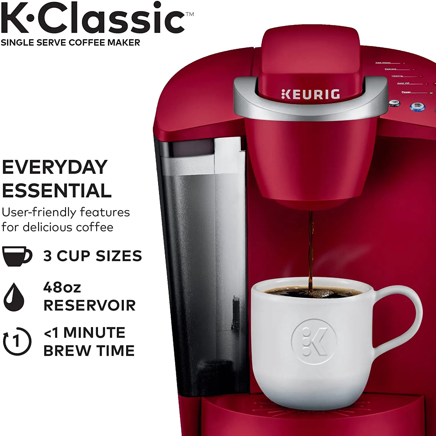 Keurig KClassic Coffee Maker, Coffee Machine Single Serve KCup Pod