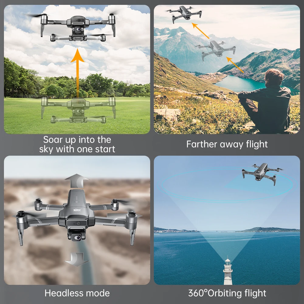 Nuovo SJRC F22 S2 Pro + F22S Drone RC professionale con fotocamera 4K 3.5km EIS Gimbal 5G WIFI GPS Drone per evitare ostacoli - immagine 3